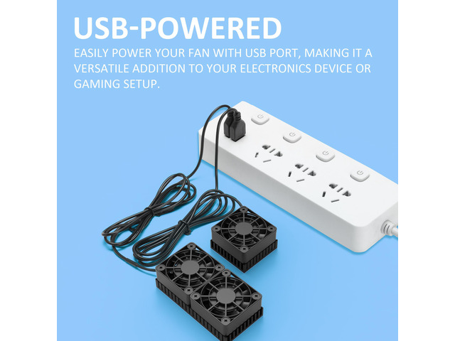 PANO-MOUNTS 40mm Mini USB Radiator Fan Silent and Efficient 4010 Fan With Included 10mm Aluminum Heat Sink and Thermal Pad for Graphics Cards...