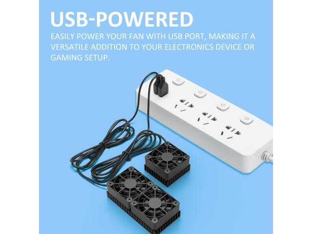 PANO-MOUNTS 40mmx2 Mini USB Radiator Fan Silent and Efficient 4010 Fan With Included 5mm Aluminum Heat Sink and Thermal Pad for Graphics Cards...