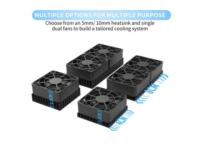 PANO-MOUNTS 40mmx2 Mini USB Radiator Fan Silent and Efficient 4010 Fan With Included 10mm Aluminum Heat Sink and Thermal Pad for Graphics Cards...