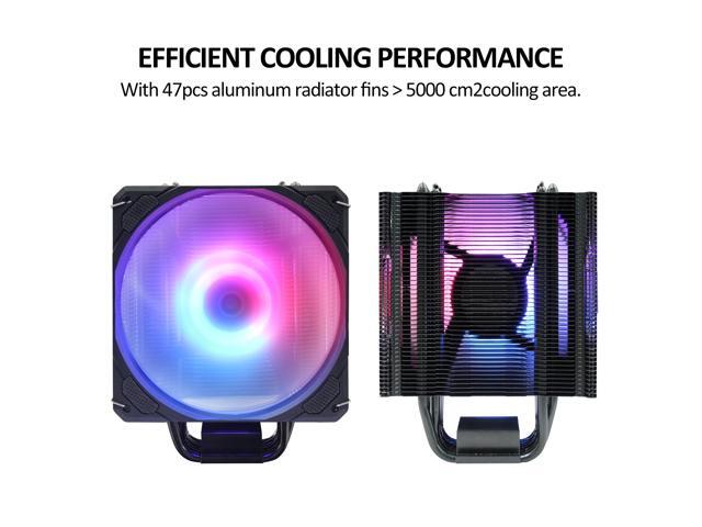 PANO-MOUNTS CPU Cooler Stock Air Cooling Fan with 120mm ARGB 4Pin PC PWM Fans 6 Heat Pipes TDP 210W for Intel LGA 1700 LGA 1200 LGA 1155 LGA 1151...