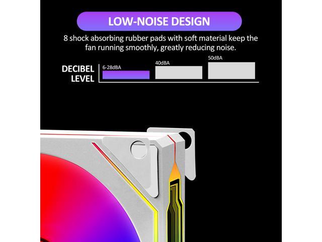 PANO-MOUNTS 120mm Infinity Mirror ARGB Addressable RGB PWM Cooling Fans 5V 3Pin With 12V 4Pin PC Computer CPU Cooler Radiator Case Fan 800-1600RPM...
