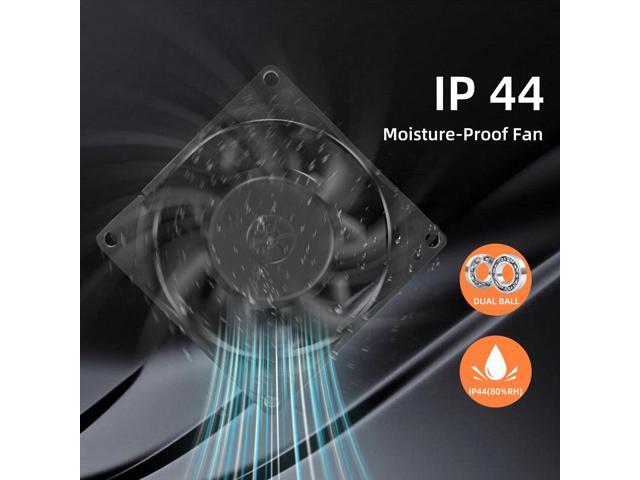 PANO-MOUNTS Moisture-Proof 12V DC 80mm Fan 8038 Small Computer Muffin Exhaust Vent Case Fan with 110V 120V 220V Speed Controller 3.3V-12V...