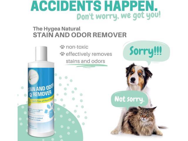 Hygea Natural Stain and Odor Eliminator, Pet Odor and Stain Remover for Urine & Vomit, Spot Carpet Cleaner for Small Animal, 16 Oz