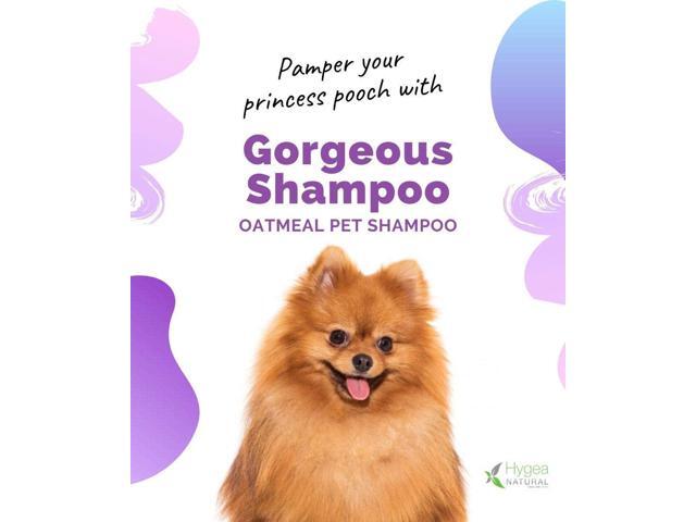 Hygea Natural Gorgeous - Nourishing Pet Shampoo for Dogs Oatmeal Formula with Aloe and Vitamin E Natural Ingredients, 16 oz
