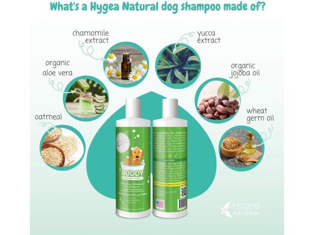 Hygea Natural Buddy Dog Shampoo - Nourishing Pet Shampoo for Dogs Oatmeal Formula with Aloe and Vitamin E Natural Ingredients, 16 oz