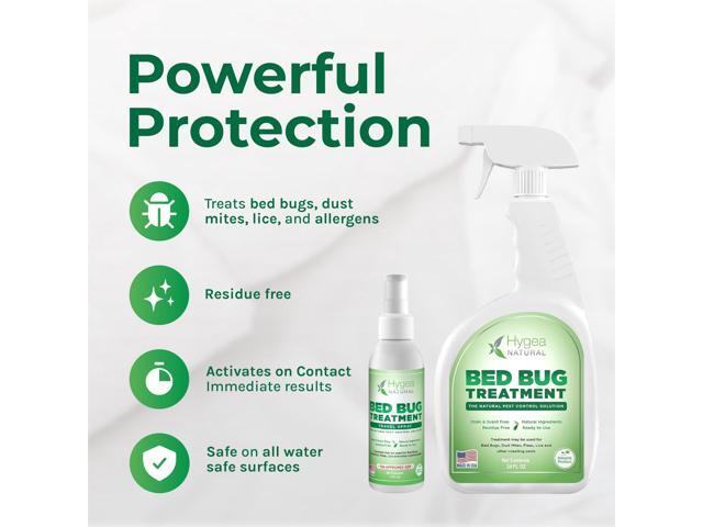 Hygea Natural Lice and Bed Bug DIY Kit- Non-Toxic, Odorless, Safe for children and pets, All water safe surfaces - Includes Bed Bug Spray and Bed...