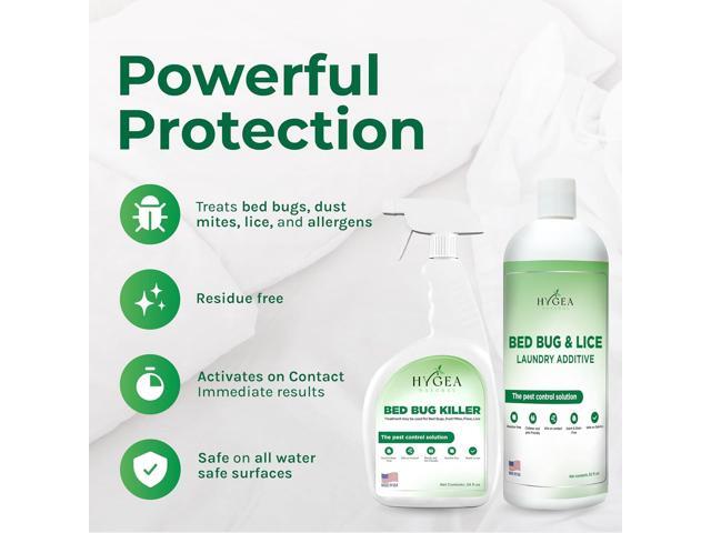 Hygea Natural Bed Bug Spray DIY Extermination Kit- Lice Spray Treatment- Non-Toxic, Odorless, Safe for children and pets, All water safe surfaces-...