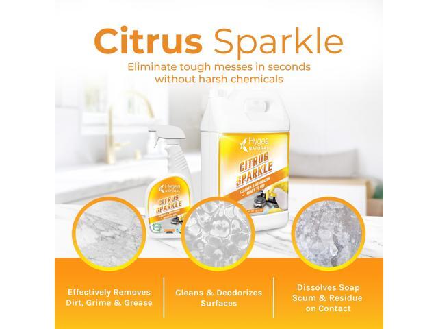 Citrus Sparkle Non-toxic Citrus Orange heavy duty Degreaser & All purpose cleaner by Hygea Natural- Pure Citrus Extracts & natural D-limonene-...