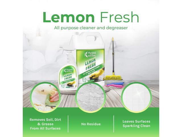 Hygea Natural Lemon Fresh All Purpose Cleaner & Degreaser- Multi-Surface -Non Toxic Floor Cleaner- Remove Soil, Dirt and Grease- Wet Gloss Finish-...
