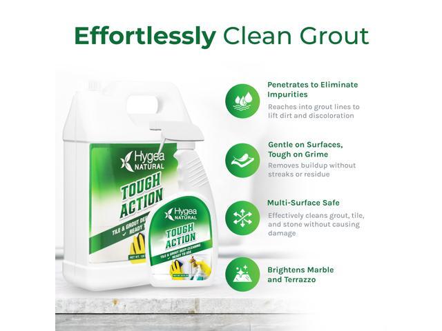 Hygea Natural Tough Action Tile & Grout Deep Cleaning - Removes Dirt & Scum without Harsh Chemicals - Cleans and Conditions Stone without Residue -...