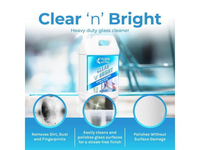 Hygea Natural Clean 'n' Bright-Glass Cleaner - Streak-Free Window Cleaning Foam - Eyeglass, Window & Mirrors Cleaning Supplies - Safe & Fast with...