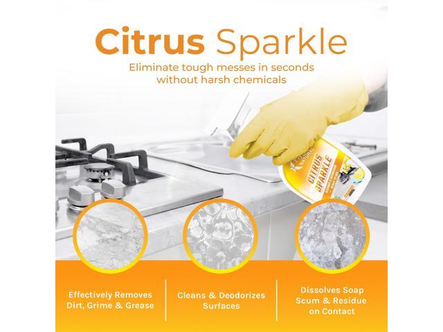 Citrus Sparkle Non-Toxic Citrus Orange Heavy Duty Degreaser & All Purpose Cleaner by Hygea Natural- Pure Citrus Extracts & Natural D-limonene-...