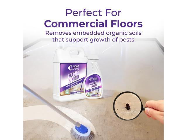 Hygea Natural Magic Finish Natural Enzyme-Based no rinse Floor Cleaner eats away grease buildup in tile and grout- Biodegradable formula Ready to...