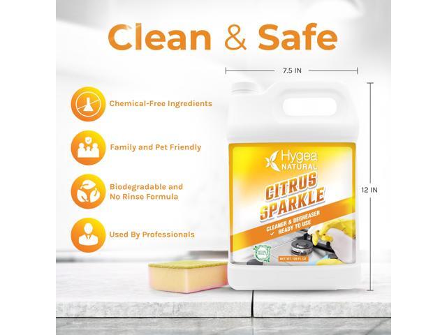 Citrus Sparkle Non-toxic Citrus Orange heavy duty Degreaser & All purpose cleaner by Hygea Natural- Pure Citrus Extracts & natural D-limonene-...