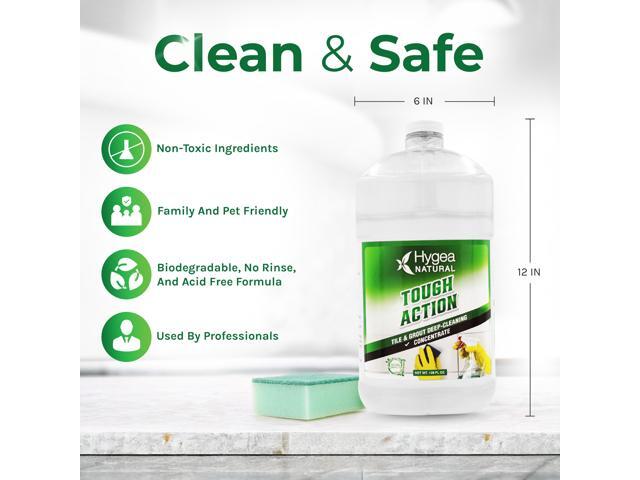 Hygea Natural Tough Action Tile & Grout Deep Cleaning - Removes Dirt & Scum without Harsh Chemicals - Cleans and Conditions Stone without Residue -...