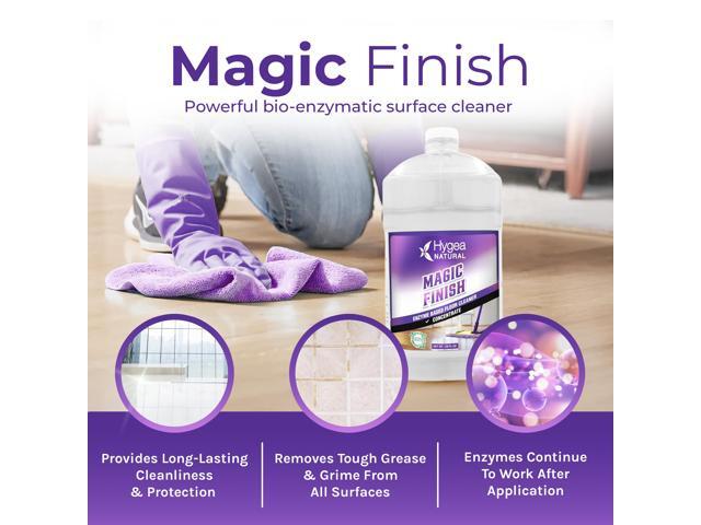 Hygea Natural Magic Finish Natural Enzyme-Based no rinse Floor Cleaner eats away grease buildup in tile and grout- Biodegradable formula...