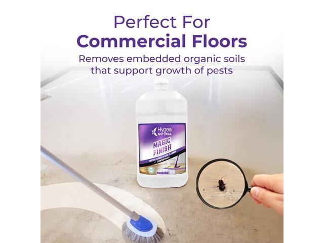 Hygea Natural Magic Finish Natural Enzyme-Based no rinse Floor Cleaner eats away grease buildup in tile and grout- Biodegradable formula...