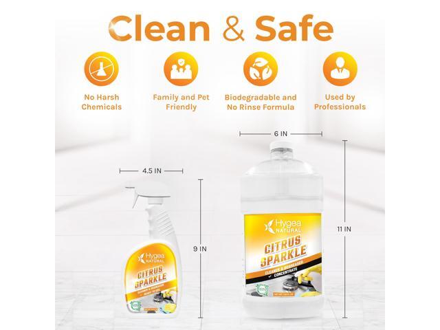 Citrus Sparkle Non-toxic Citrus Orange heavy duty Degreaser & All purpose cleaner by Hygea Natural- Pure Citrus Extracts & natural D-limonene-...