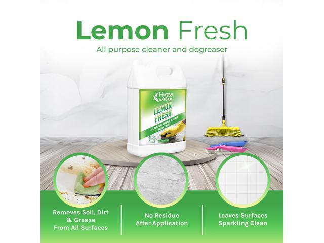Hygea Natural Lemon Fresh All-Purpose Cleaner & Degreaser- Multi-Surface -Non-Toxic Floor Cleaner- Remove Soil, Dirt and Grease- Glossy Finish-...