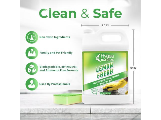 Hygea Natural Lemon Fresh All-Purpose Cleaner & Degreaser- Multi-Surface -Non-Toxic Floor Cleaner- Remove Soil, Dirt and Grease- Glossy Finish-...