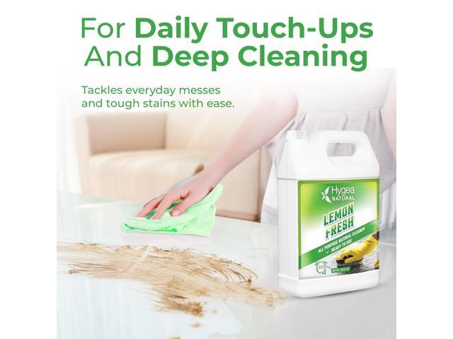 Hygea Natural Lemon Fresh All-Purpose Cleaner & Degreaser- Multi-Surface -Non-Toxic Floor Cleaner- Remove Soil, Dirt and Grease- Glossy Finish-...