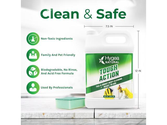 Hygea Natural Tough Action Tile & Grout Deep Cleaning - Removes Dirt & Scum without Harsh Chemicals - Cleans and Conditions Stone without Residue -...