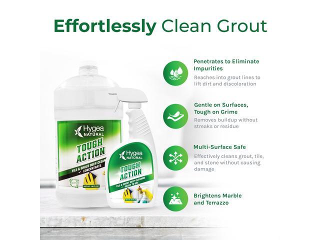 Hygea Natural Tough Action Tile & Grout Deep Cleaning - Removes Dirt & Scum without Harsh Chemicals - Cleans and Conditions Stone without Residue -...