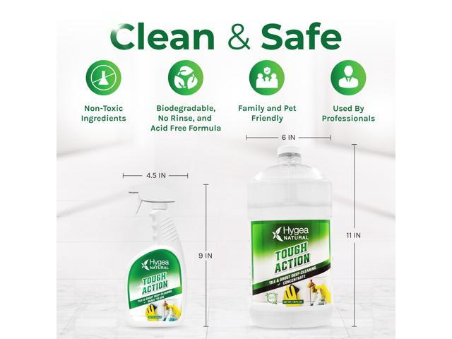 Hygea Natural Tough Action Tile & Grout Deep Cleaning - Removes Dirt & Scum without Harsh Chemicals - Cleans and Conditions Stone without Residue -...