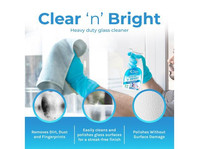 Hygea Natural Clean 'n' Bright - Glass Cleaner Spray - Streak-Free Window Cleaning Foam - Eyeglass, Window & Mirrors Cleaning Supplies - Safe &...