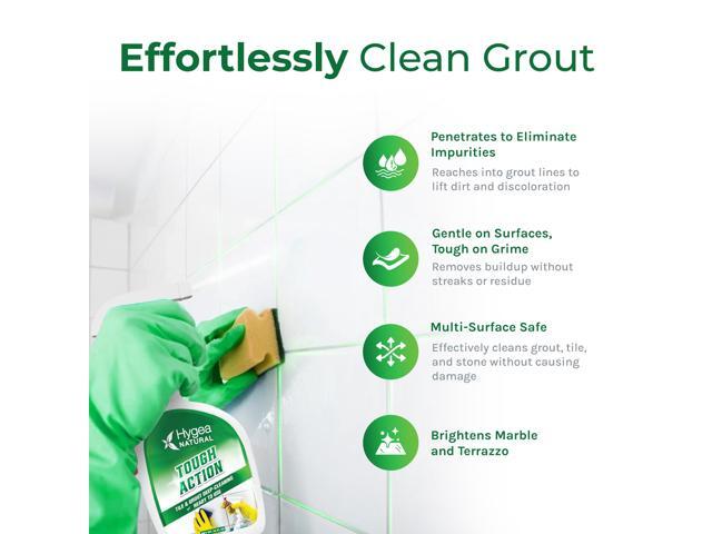 Hygea Natural Tough Action Tile & Grout Deep Cleaning - Removes Dirt & Scum without Harsh Chemicals -Cleans and Conditions Stone without Residue -...