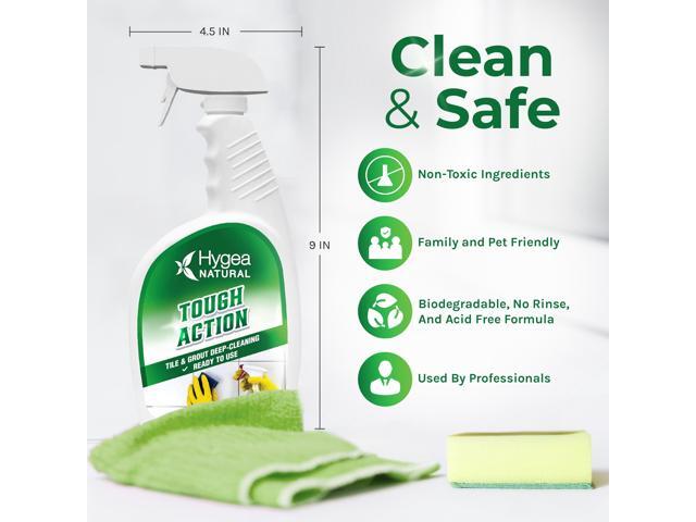 Hygea Natural Tough Action Tile & Grout Deep Cleaning - Removes Dirt & Scum without Harsh Chemicals -Cleans and Conditions Stone without Residue -...