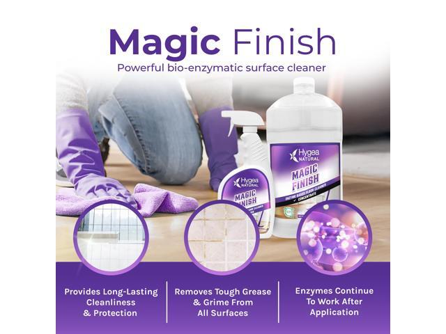 Hygea Natural Magic Finish Natural Enzyme-Based no rinse Floor Cleaner eats away grease buildup in tile and grout- Biodegradable formula- (Ready to...