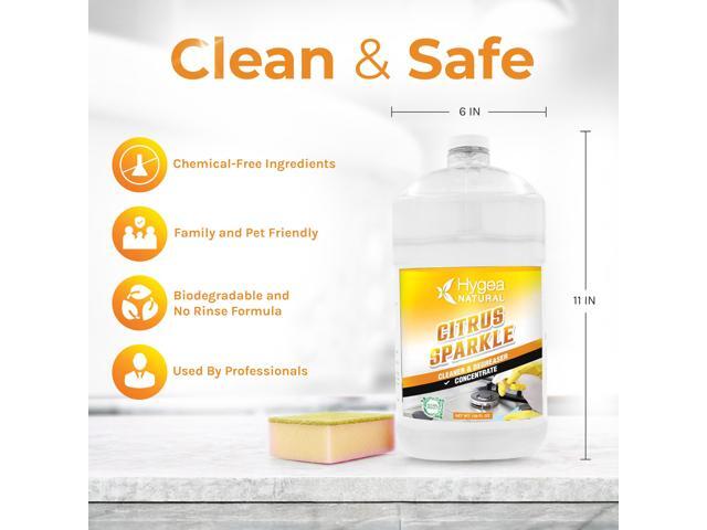 Citrus Sparkle Non-toxic Citrus Orange heavy duty Degreaser & All purpose cleaner by Hygea Natural- Pure Citrus Extracts & natural D-limonene-...