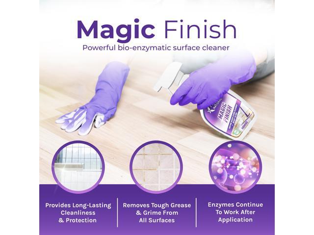 Hygea Natural Magic Finish Natural Enzyme-Based no rinse Floor Cleaner eats away grease buildup in tile and grout- Biodegradable formula (Ready to...