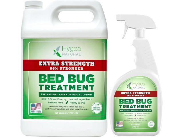 Hygea Natural Extra Strength Bed Bug and Mite Spray Kit - Treatment Value Combo Pack; 24 oz Spray and 128 oz Refill w/ 6+ Full Refills - Non Toxic,...