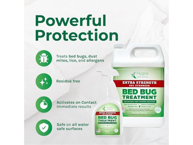 Hygea Natural Extra Strength Bed Bug and Mite Spray Kit - Treatment Value Combo Pack; 24 oz Spray and 128 oz Refill w/ 6+ Full Refills - Non Toxic,...