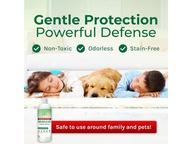 Bed Bugs and Mites Extra Strength Laundry Additive by Hygea Natural - Odorless, Non Toxic, Safe for children and pets- use on all laundry safe items