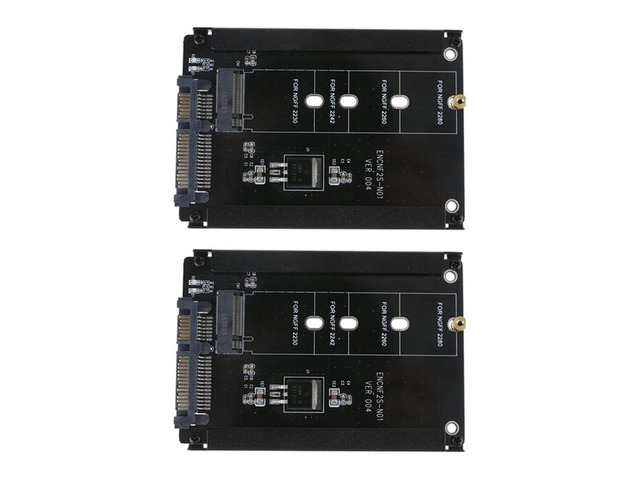OIAGLH 2X Black Case CY B+M Socket 2 M.2 NGFF (SATA) SSD To 2.5 SATA Adapter For 2230/2242/2260/2280Mm M2 SSD