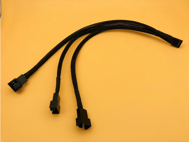 OIAGLH 1 to 3 PWM 4P Female to 3/4 Pin PWM Fan Adapter 4Pin Splitter Cable for Computer Case Fan CPU Fan Mining Cooling Fans Hub Cable