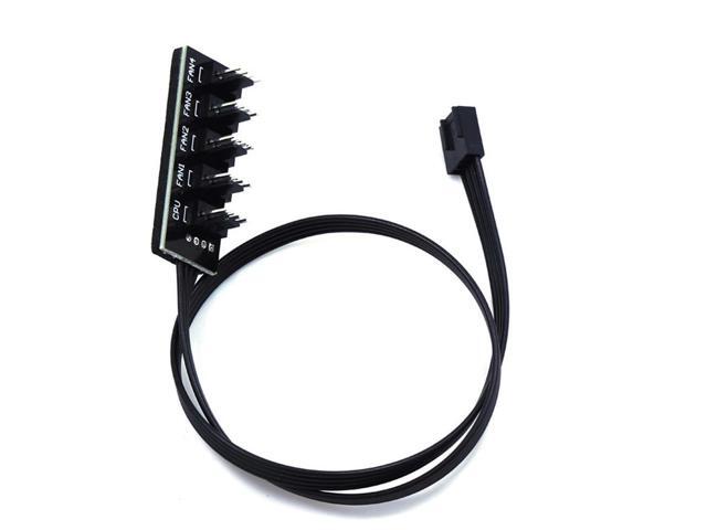OIAGLH 40cm 1 to 5 4-pins Molex TX4 PWM CPU Cooler Case Chasis Cooling Fan Power Cable Hub Splitter Adapter PWM 4Pin Fan Hub Controller