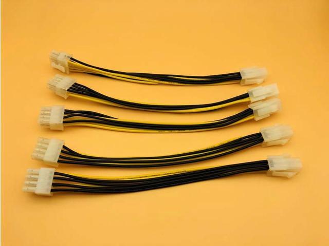5PCS 20cm ATX 4Pin Male To 8Pin Female EPS Power Cable Adapter CPU Power Supply Converter Cable Convertor For BTC Miner Mining