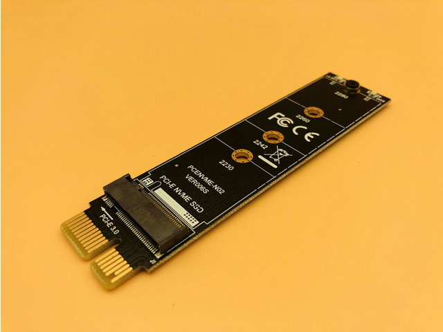 M.2 NVMe SSD PCI-E PCI Express 3.0 x1 M Key Connector Adapter High Speed Expansion Card Support 2230 2242 2260 2280 Size M.2 SSD
