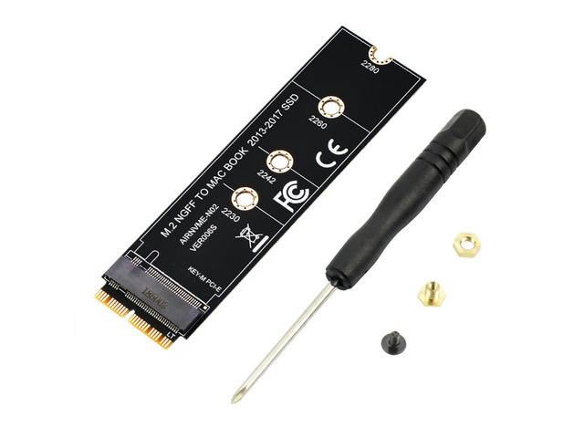 For SSD Adapter M.2 NGFF M KEY PCIe AHCI SSD Adapter for MACBOOK Air 2013 2014 2015 2017 A1465 A1466 Pro A1398 A1502 A1419