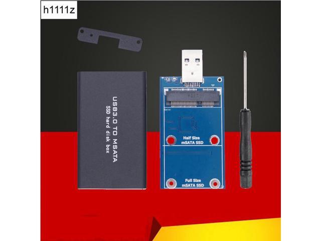 mSATA to USB 3.0 Hard Drive Enclosure Aluminum Alloy External Solid State Disk Box mSATA Case Adapter for 30*30 50*30 mSATA SSD