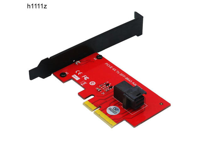 Riser PCIE SFF-8643 U.2 Adapter Expansion Card SFF-8643 U2 PCI E Converter SFF 8643 PCI-E 4.0 X4 Riser Card for U2 PCIe NVMe SSD