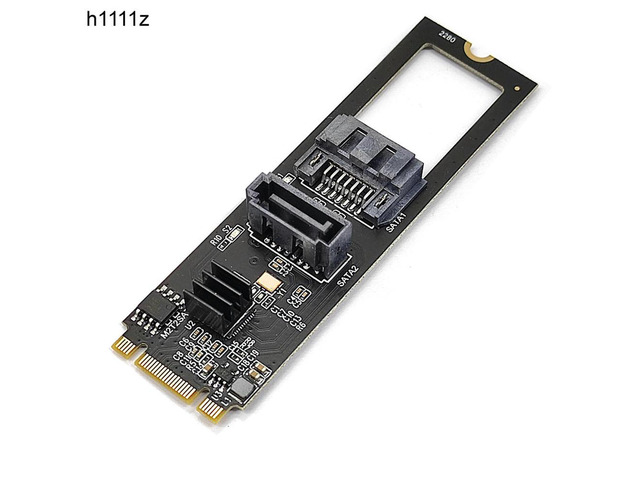 M2 NGFF NVME to SATA 3.0 6G Expansion Card M.2 Key-M PCIE NVME to SATA Hard Disk Drive Converter Riser Card JMB582 PCIE 3.0 Chip
