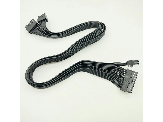 10pin+14pin to 24pin Modular Power Supply Cables Sleeved Cable Adapter ATX 24Pin for Corsair AX1200i RM Series Server 18AWG 60cm