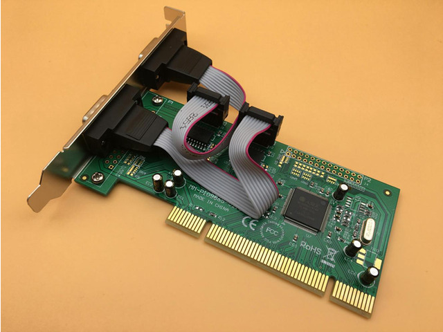 PCI Serial Card 2 Port RS232 Industrial PCI Serial Port Expansion Card PCI to COM Ports 9Pin RS-232 Serial Card MCS9865 Chip