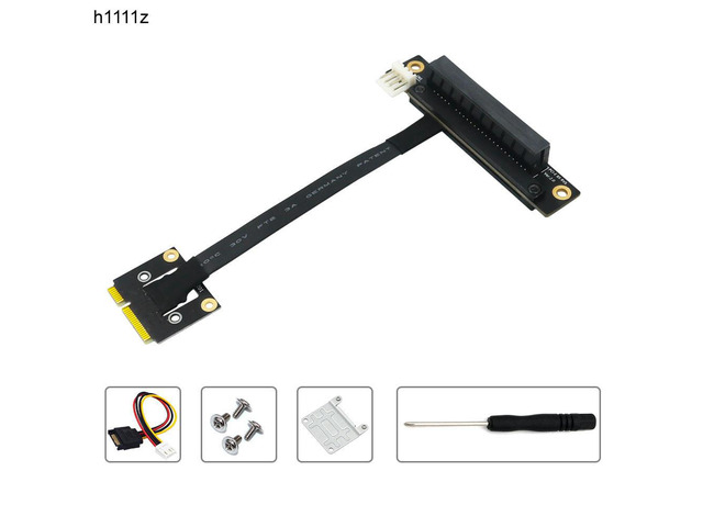 Add On Card 270 Degree Mini PCIe To PCI-E 16X Adapter Cable Riser Mini PCIE to PCI Express X16 4P Power for PCIE Tester Extender