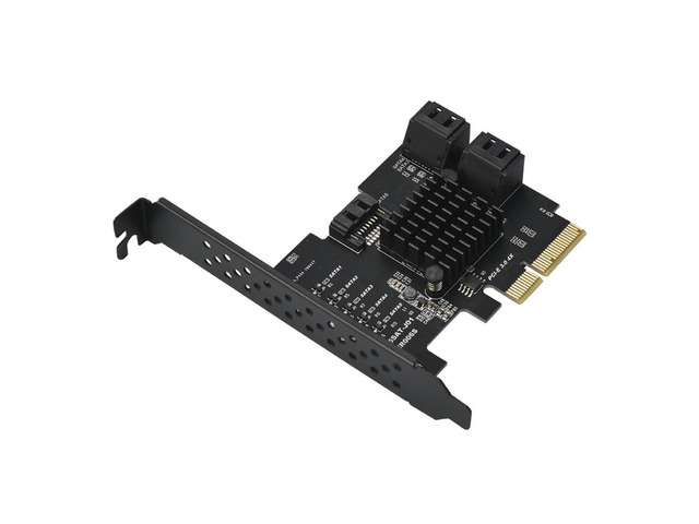 Add On Cards PCI-E SATA PCI Express SATA 3 Controller PCIE SATA HUB 5 Port SATA3 6Gbps Adapter + Low Profile Bracket for Desktop
